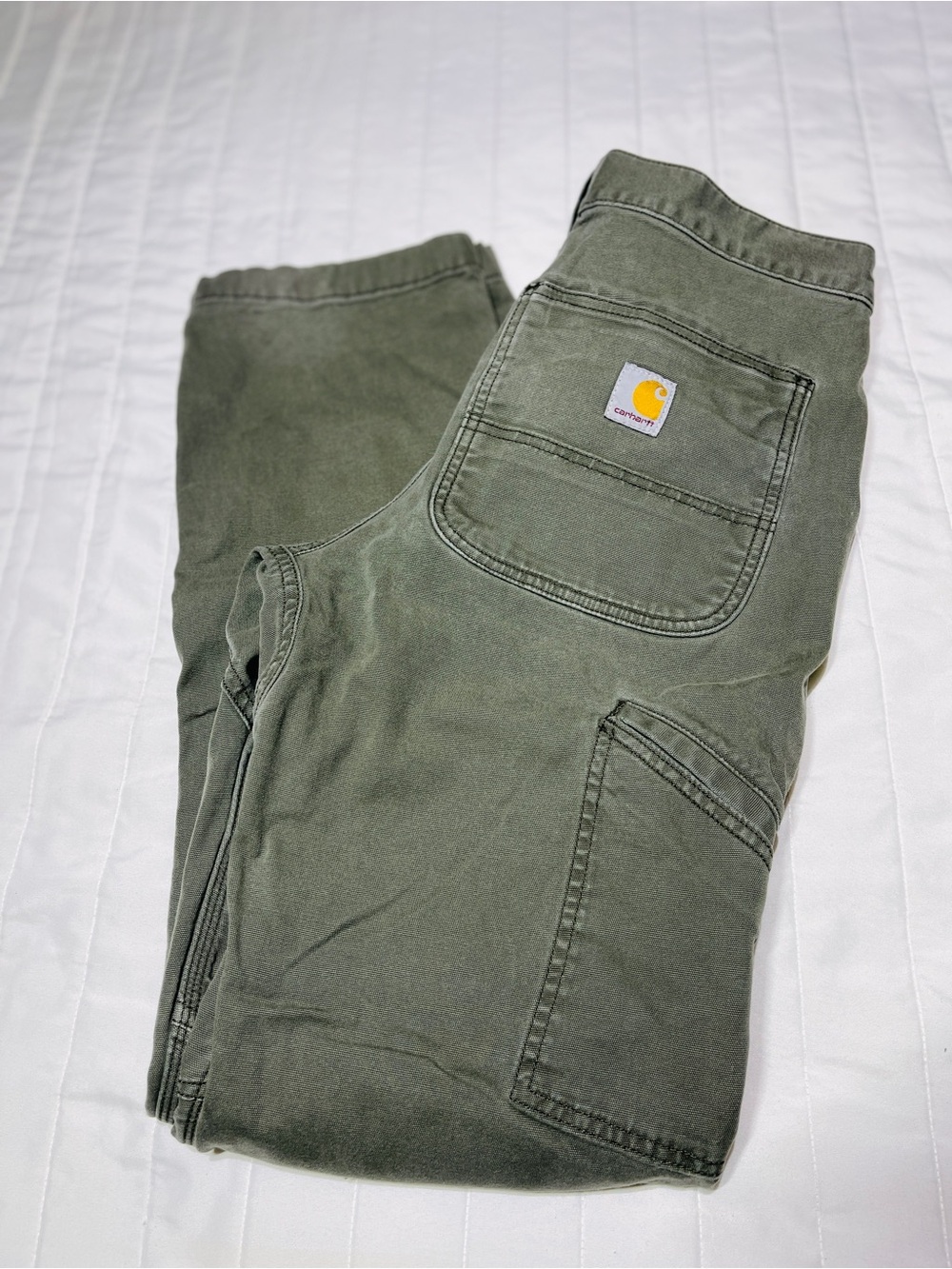 Carhartt Olive Green Workwear Jeans